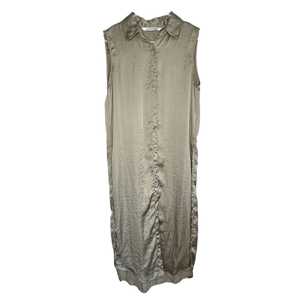 Zara Boho Embroidered Floral Long Tunic Top XS Festival Artsy Romantic Indie
